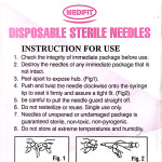DISPOSABLE STERILE NEEDLES