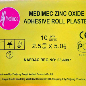 Medimec Zinc Oxide Adhesive Roll Plaster